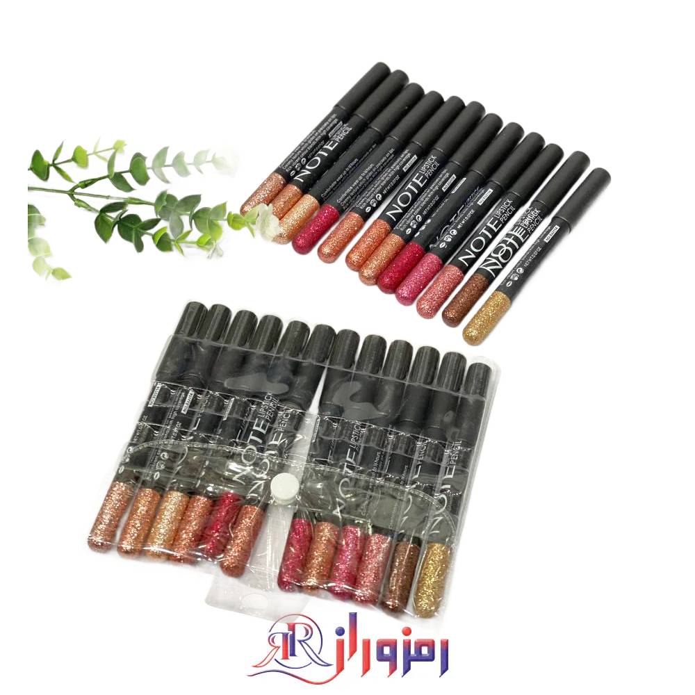رژلب مدادی گلایتری نوت پک 12 تایی، خرید و قیمت رژلب مدادی گلایتری نوت پک 12 تایی